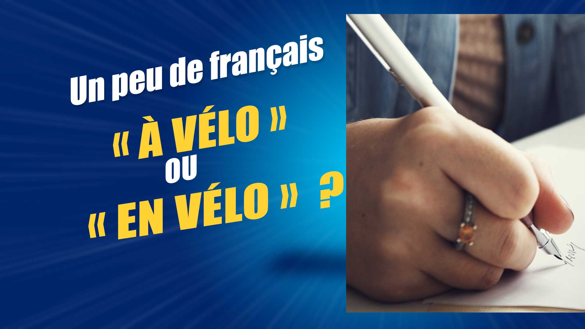 « à vélo » ou « en vélo » ?